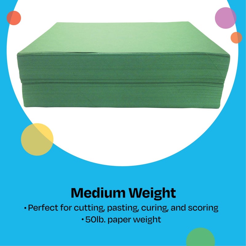 Childcraft Construction Paper, 9 x 12 Inches, Green, 500 Sheets - Image 5